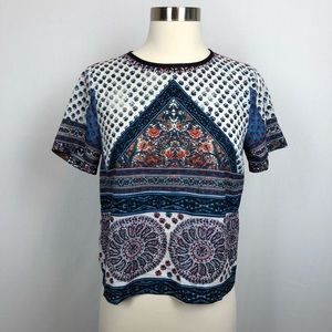 TOPSHOP floral paisley crop top